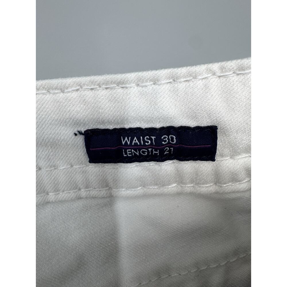 Women's‎ VIGOSS The Chelsea Capri Denim White Size 30x21 Embroidered Pockets - Picture 11 of 13